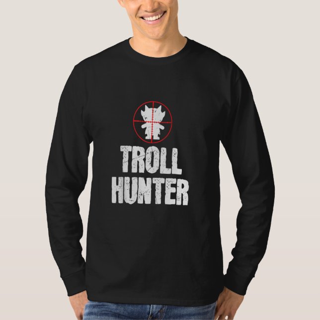 Camiseta Funny Troll Hunter Aiming Troll Aovers (Anverso)