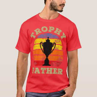 Camiseta Funny Trophy Father Husband Dad Vintage Sunset Fat