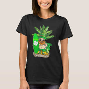 Camiseta Funny Tropical Hawaii Leprechaun Surfers Saint Pat
