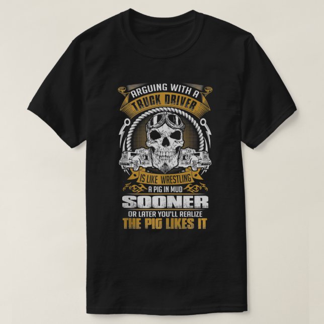 Camiseta Funny Trucker Design para hombres mujeres camioner (Diseño del anverso)