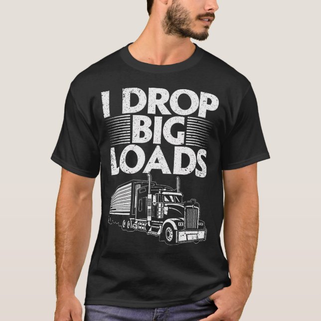 Camiseta Funny Trucker Design Para Hombres Mujeres Semi Tru (Anverso)