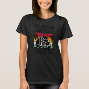 Camiseta Funny Trucker Design Semi Truck Driver Lover Para 
