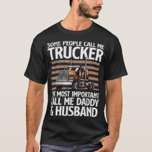 Camiseta Funny Trucker Driver Design para Hombres Dad Truck