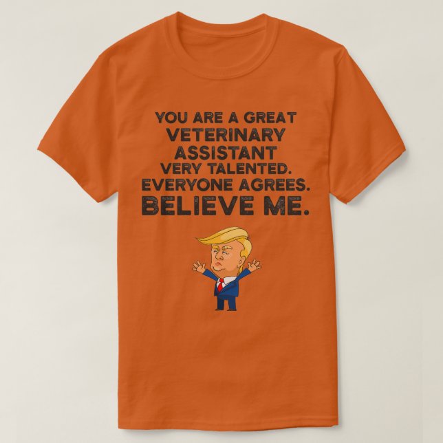 Camiseta Funny Trump, asistente veterinario (Diseño del anverso)