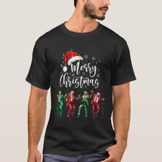 Camiseta Funny Trump baila Papá Noel Feliz Navidad