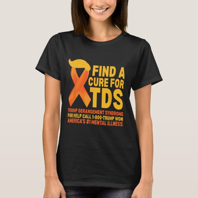 Camiseta Funny Trump Derangement Syndrome Tds Awareness Rep (Anverso)
