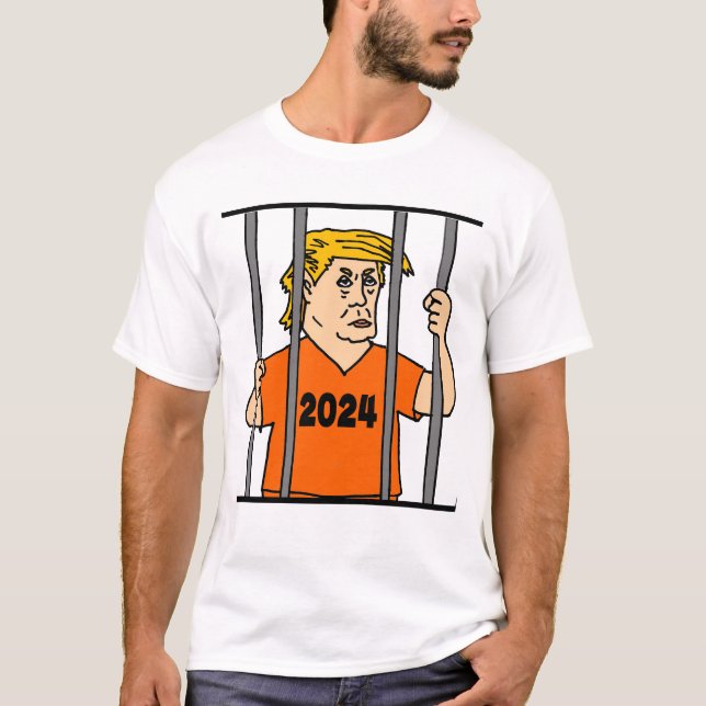 Camiseta Funny Trump en la cárcel contra la política de Tru (Anverso)