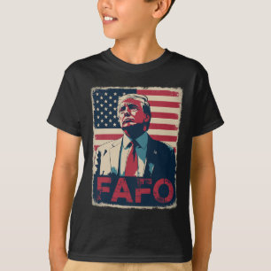 Camiseta Funny Trump Fafo de por ahí descubre la bandera de