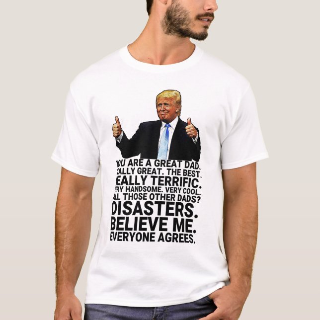 Camiseta Funny Trump Father Birthday Card (Anverso)