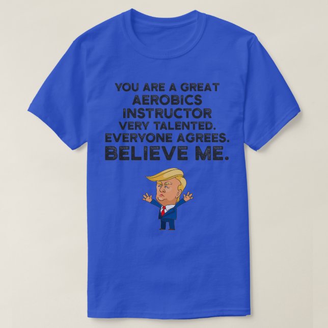 Camiseta Funny Trump, instructor de aeróbic (Diseño del anverso)