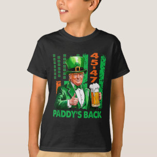 Camiseta Funny Trump Paddys Back 45 47 St Patricks Day Esta