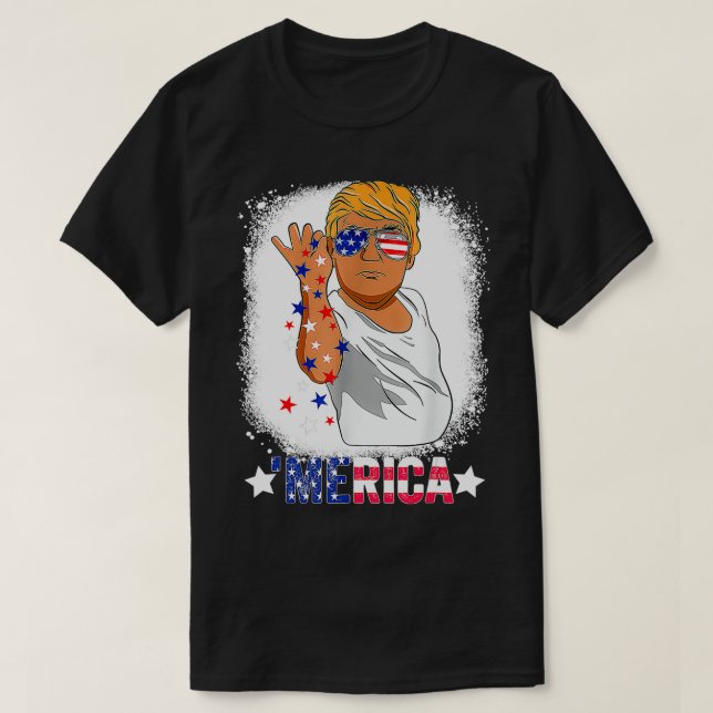 Camiseta Funny Trump Salt Merica Freedom 4th Of July run  (Diseño del anverso)