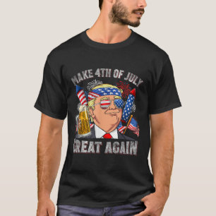 Camiseta Funny Trump Vuelve A Hacer El 4 De Julio Grande Ho