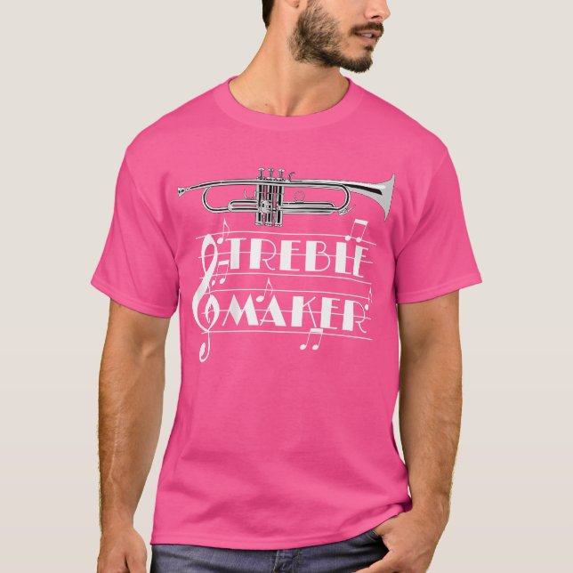 Camiseta Funny Trumpet Player Treble Maker Clef Jazz (2-Sid (Anverso)