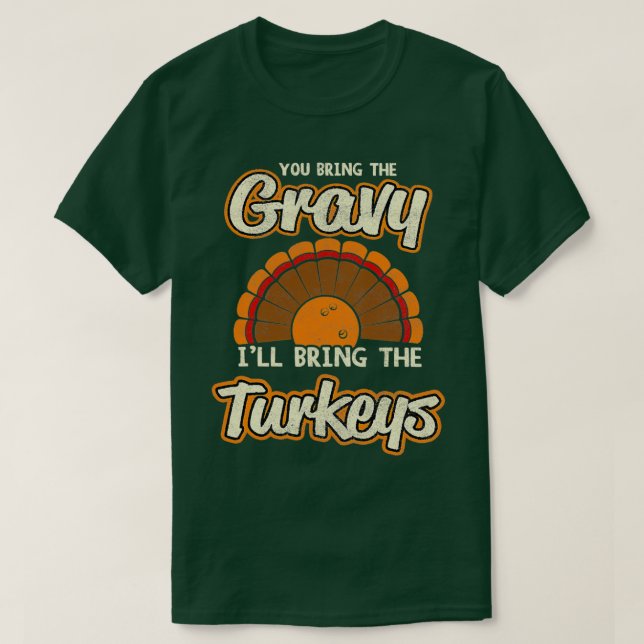 Camiseta Funny Turkey Bowling Bowler T (Diseño del anverso)