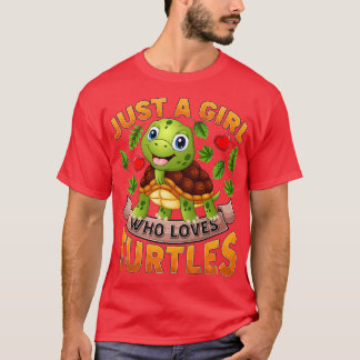 Camiseta Funny Turtle Animal Lover Just A Girl Who Loves Tu