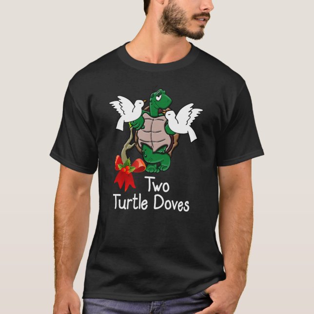 Camiseta Funny Two Turtle Doves Twelve Days of Christmas (Anverso)