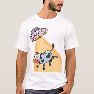 Camiseta "Funny UFO Cow Abduction Cartoon - Cute Alien & Co