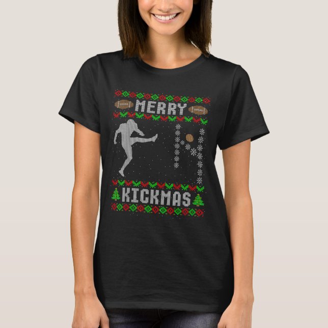 Camiseta Funny Ugly Christmas Football Srt Team Kicker  (Anverso)