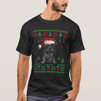 Camiseta Funny Ukrainian Levkoy Cat Matching Ugly Christmas