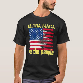 Camiseta Funny Ultra Maga Vintage American Flag Ultra-Maga