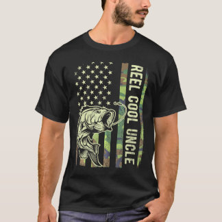 Camiseta Funny Unc El Tío Reel Guay Camouflage Bandera Esta