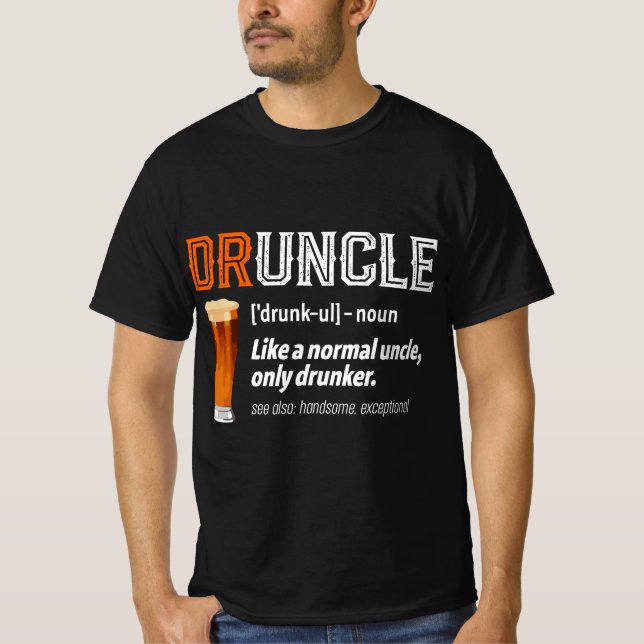 Camiseta Funny Uncle Druncle Definition Like A Normal Uncle (Anverso)