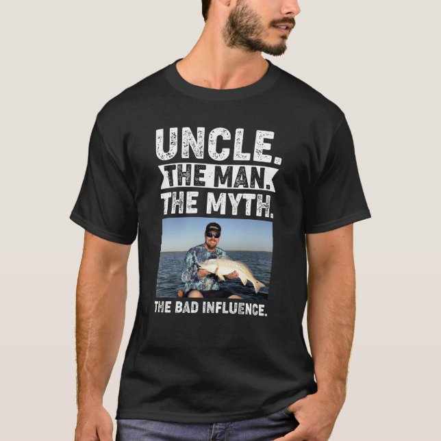 Camiseta Funny Uncle Humor The Man The Myth Photo Template (Anverso)