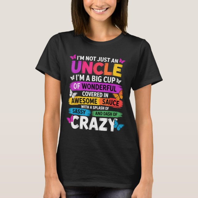Camiseta Funny Uncle Quote Sy Cool Uncle Men  (Anverso)