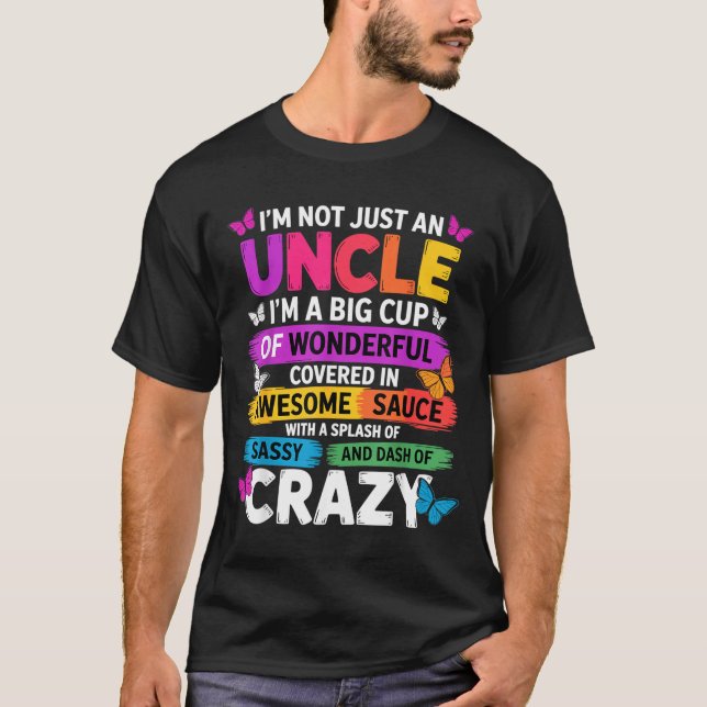Camiseta Funny Uncle Quote Sy Cool Uncle Men  (Anverso)