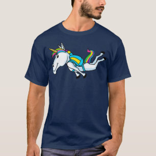 Camiseta Funny Unicorn Deportes Skydiving Magical Parachuin