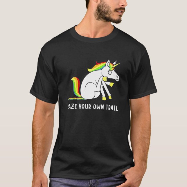 Camiseta Funny Unicorn Destroza tu propia pista de consumo  (Anverso)