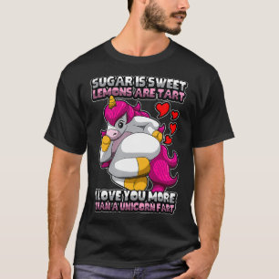 Camiseta Funny Unicorn Farts Hearts Dice