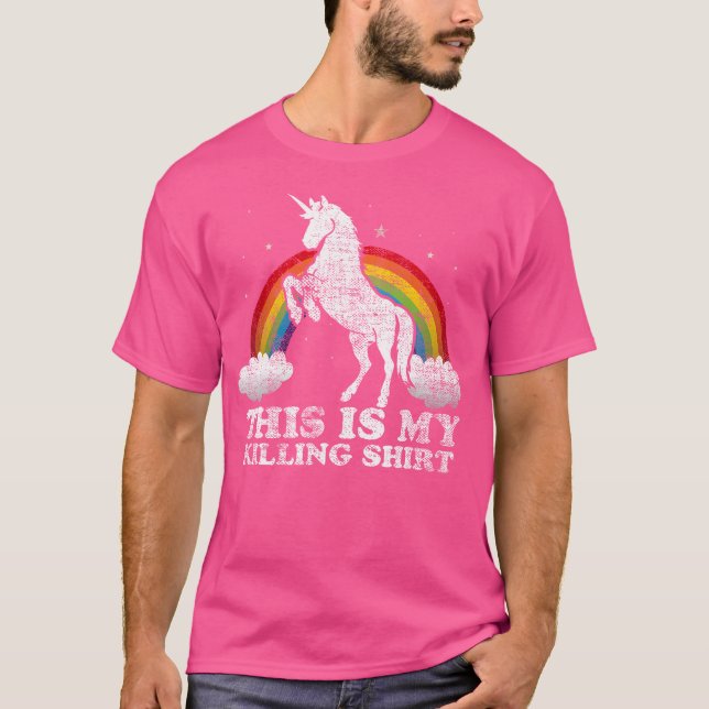 Camiseta Funny Unicorn This Is My Killing Distressed (Anverso)