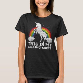 Camiseta Funny Unicorn This Is My Killing Distressed Vintag