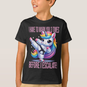 Camiseta Funny Unicornio Karate De Artes Marciales Para Chi