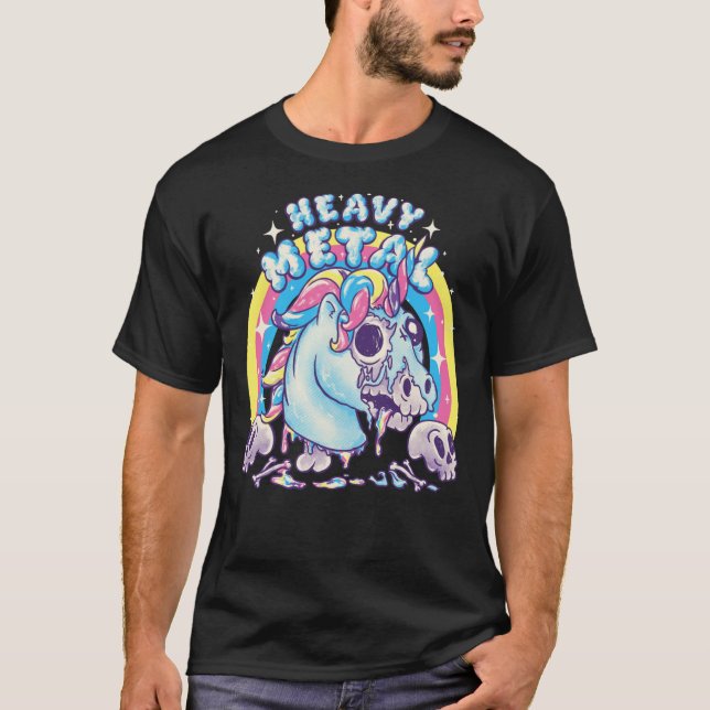 Camiseta Funny unicornio Metalizado que mató a Unicornio (Anverso)