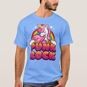 Camiseta Funny Unicornio y el festival de rock Rainbow Punk
