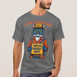 Camiseta Funny Union Feline Labour Day desde Nueva York