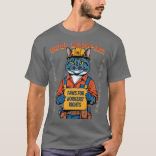 Camiseta Funny Union Feline Labour Day desde Nueva York