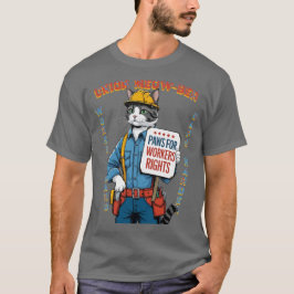 Camiseta Funny Union Feline Member Labour Day