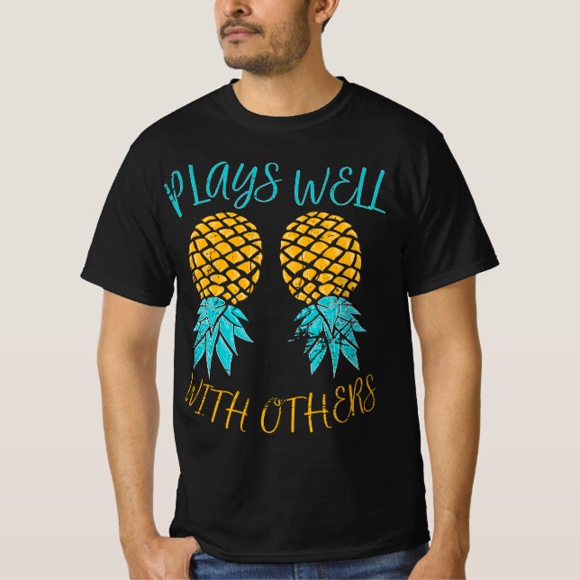Camiseta Funny Upside Down Pineapple graphic for swingers p (Anverso)
