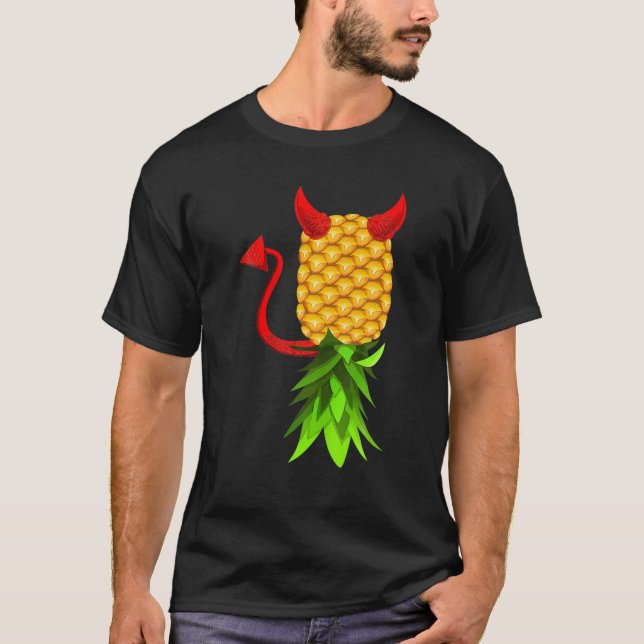 Camiseta Funny Upside Down Pineapple Swinger Men Women (Anverso)