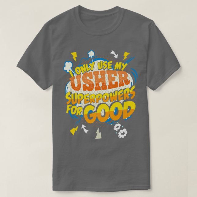 Camiseta Funny Usher superpoderes Gag2359  (Diseño del anverso)