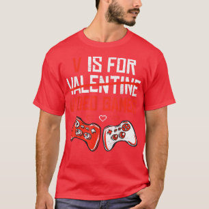 Camiseta Funny V Es Para El Día de San Valentín De Videojue