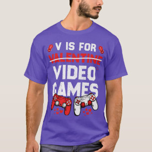 Camiseta Funny V es para El día de San Valentín de videojue
