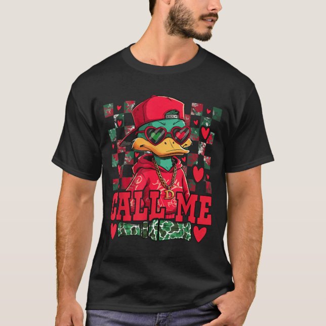 Camiseta Funny Valentine's Day Boy Duck Hunting Call Me Tod (Anverso)