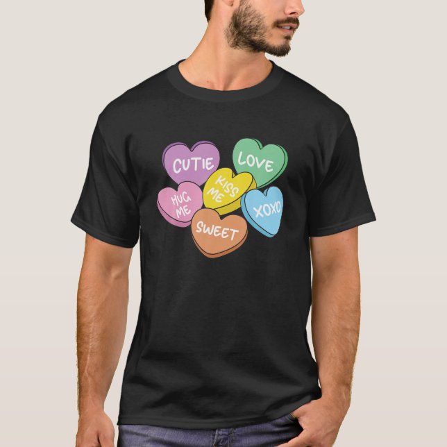 Camiseta Funny Valentines Day Candy Heart Mens Womens Valen (Anverso)