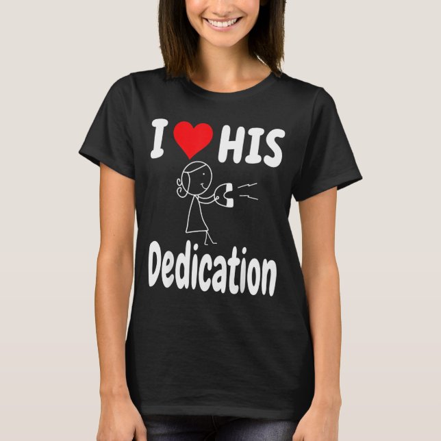 Camiseta Funny Valentine's Day Couple Matching I Love His D (Anverso)
