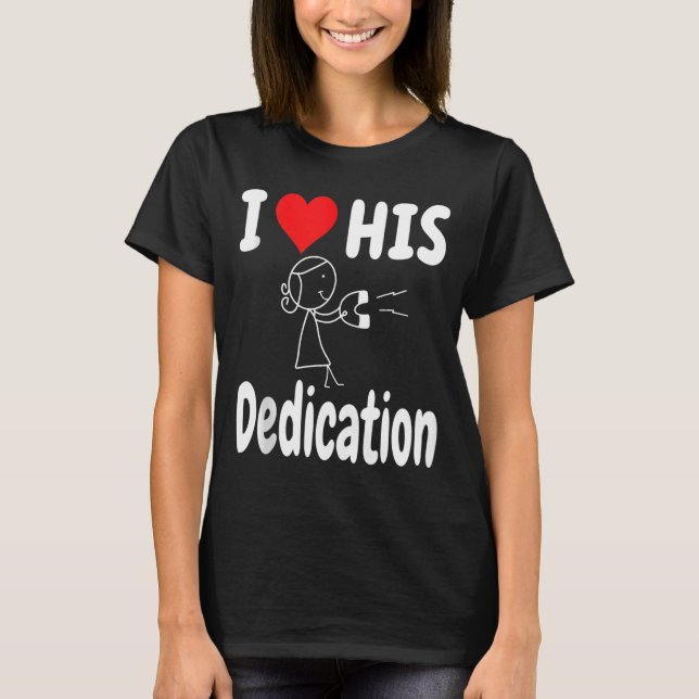Camiseta Funny Valentine's Day Couple Matching I Love His D (Anverso)